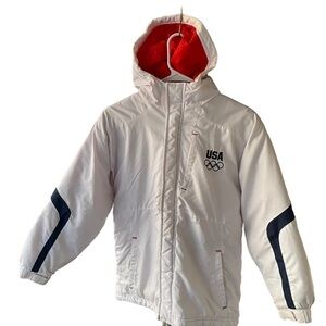 Officially Licensed 2012 Team USA White Winter Parka Jacket Size Medium